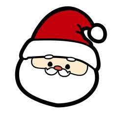 cute santa claus - layered cut file - christmas clip art