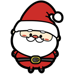 cute santa claus - layered cut file - christmas clip art