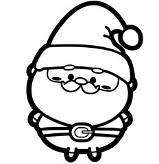 cute santa claus - layered cut file - christmas clip art