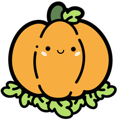 cute pumpkin - layered cut file - halloween clip art