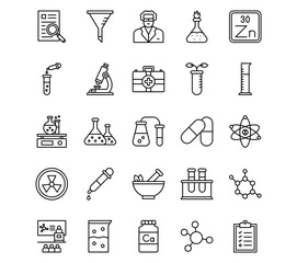 Chemistry Line Icons