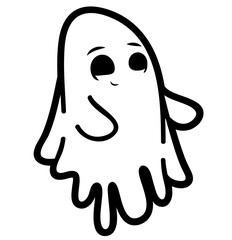 cute simple spooky halloween ghost - layered cut file -