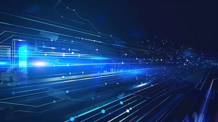 Exploring Dynamic Technology Lines and Vibrant Blue Technology Backgrounds for Modern Digital Design: Innovate Visual Concepts, Futuristic Interface Elements