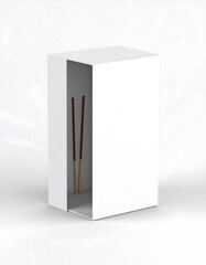 Naklejka premium White box with brown incense sticks