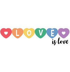 hearts rainbow line - layered cut file divider-