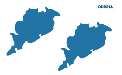 Odisha map on focus, Indian states, suitable for education, business, presentations, print, web use, and creative geographic projects. Indian union territory.