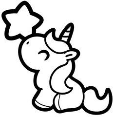 cute unicorn - layered cut file-