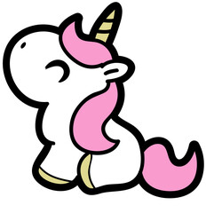 cute unicorn - layered cut file-