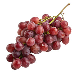 Fototapeta premium A bunch of red grapes isolated on a transparent background