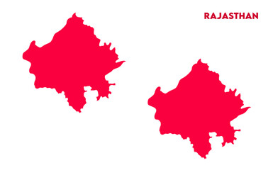 Rajasthan map on focus, Indian states, suitable for education, business, presentations, print, web use, and creative geographic projects. Indian union territory.