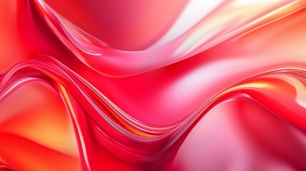 Abstract design with flowing curves of vibrant colors.