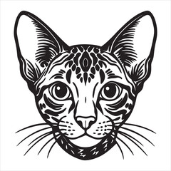 A Striking Portrait of an Egyptian Mau Cat, an Elegant and Athletic Breed with a Unique Spotted Coat and a Regal, Intelligent Demeanor