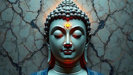 3D statue of lord buddha