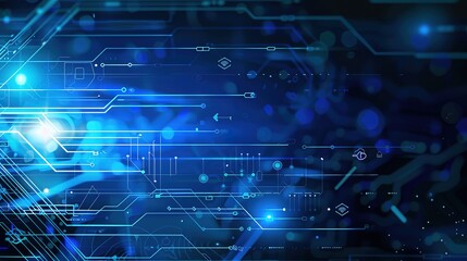 Exploring Dynamic Technology Lines and Vibrant Blue Technology Backgrounds for Modern Digital Design: Innovate Visual Concepts, Futuristic Interface Elements