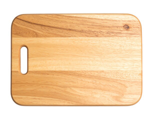 Wooden Cutting Board Top View Isolated PNG