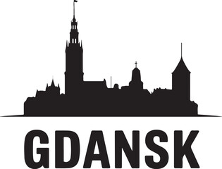 Gdańsk Skyline Silhouette, Poland Vector Illustration © Team RAS