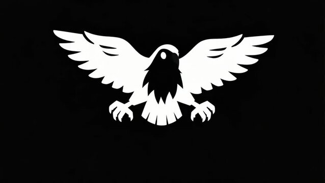Aguila  estilo logotipo vectorial monocromo