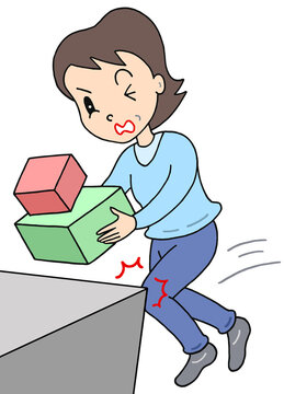 健康問題のイラスト - 打撲・足痛・負傷・不注意