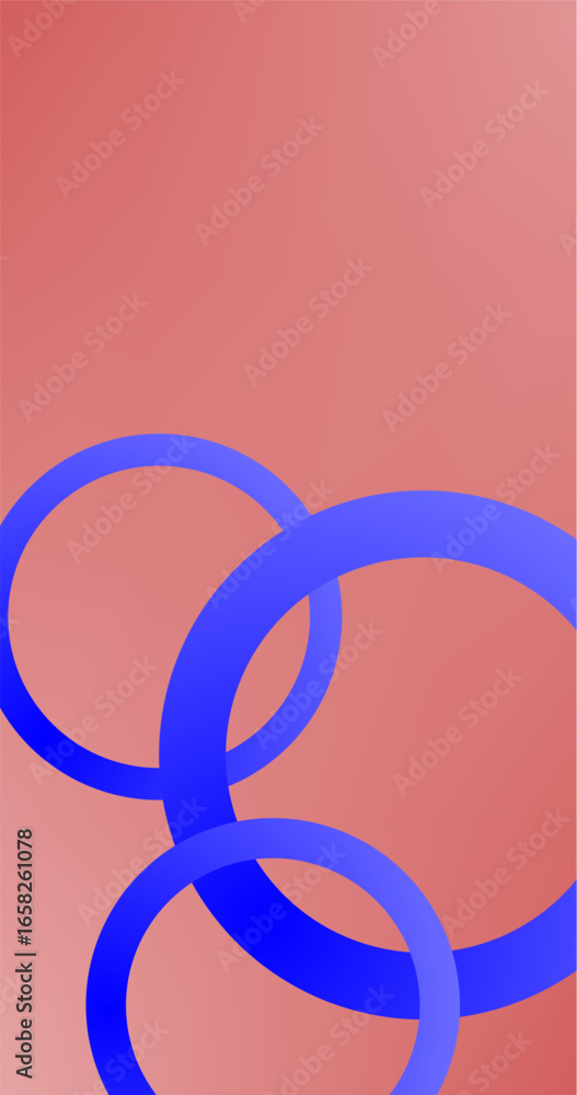 Aufkleber gradient abstract background with blue rings and copy space for graphic design