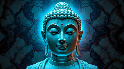 Statue of buddha 3D 
