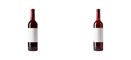 Wine bottles displayed on product minimalist style studio environment front. Set PNG