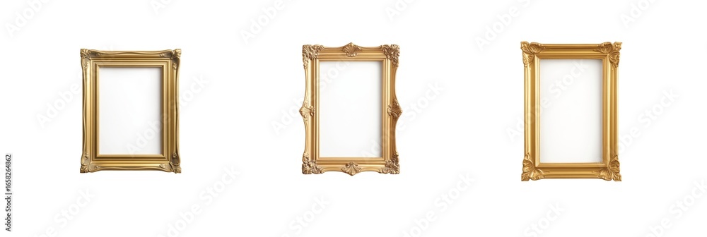 Aufkleber variety of empty rectangular frames showcasing different styles and materials