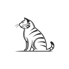 a vector illustration of a cat head front facing