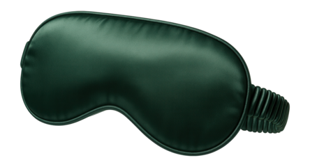 Green silk sleep mask.