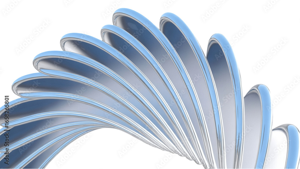 Poster abstract flowing architectural design with elegant curves and reflective surfaces, ideal for innovat