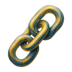 Obraz premium PNG Interwoven colorful abstract chain