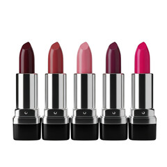 Fototapeta premium Collection of lipsticks isolated on transparent background transparent background
