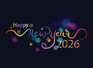 Celebration-themed 2026 New Year vector background design.