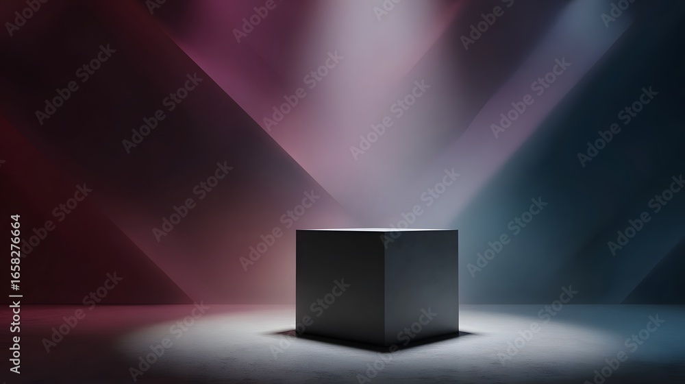 Canvas Prints geometric podium in abstract lighting setup