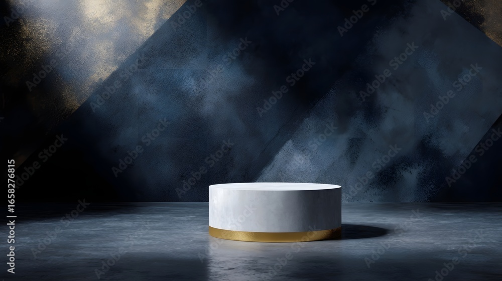 Canvas Prints abstract geometric podium with lighting