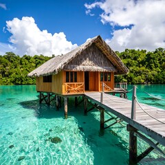 Tropical overwater bungalow (1)