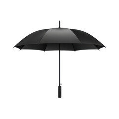 Elegant Black Umbrella for Rainy Day Protection and Style on transparent background