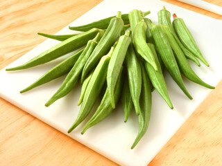 Okra, Gemüse, roh, gesund, Okraschoten, 