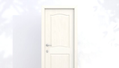 White door on a light wall