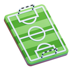 Green football field with goalposts and marked lines © sonisokell