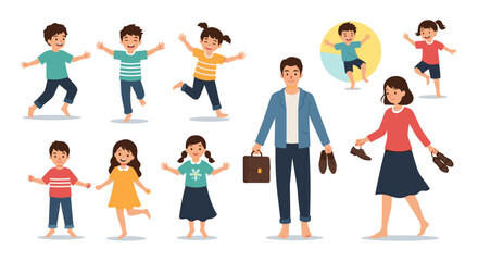 Fototapeta premium Happy family enjoying leisure time together outdoors in the park on a sunny day