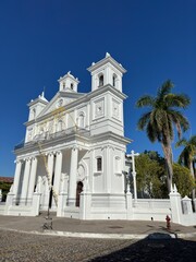 Colonial town of Suchitoto El Salvador with cobblestone streets, colorful buildings, and historic architecture