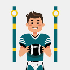 cartoon image of a soccer player
