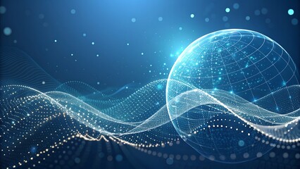 abstract blue background with waves