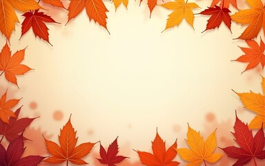 Autumn leaves border. High quality