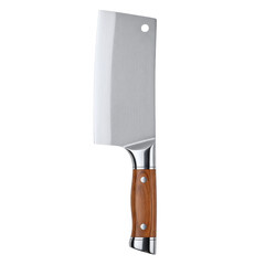 Heavy meat cleaver with a wooden handle