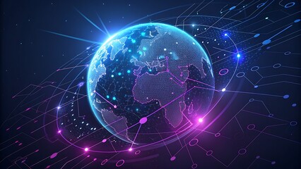 Obraz premium global communication concept