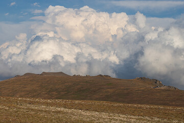 mountain landscape with clouds