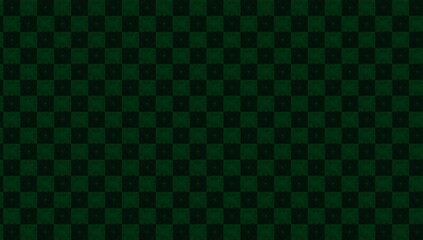 Fototapeta premium Seamless black and dark green checkered pattern wallpaper, vector style.