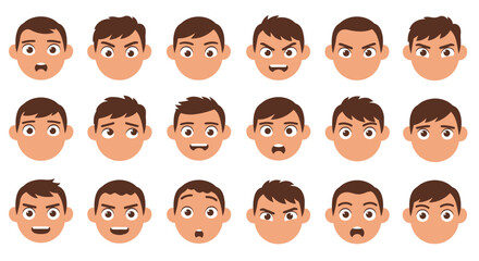 Fototapeta premium Vektor facial expressions icon