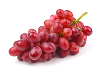 Red grape isolated on white.